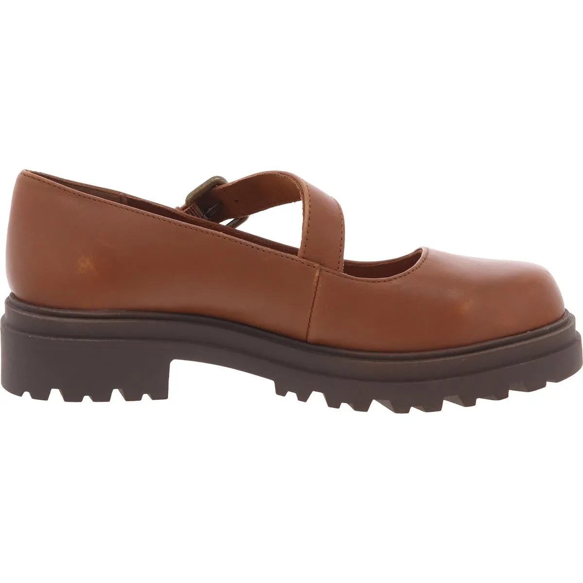 Womens Buckle Manmade Loafers