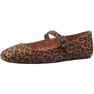 Womens Buckle Suede Mary Janes