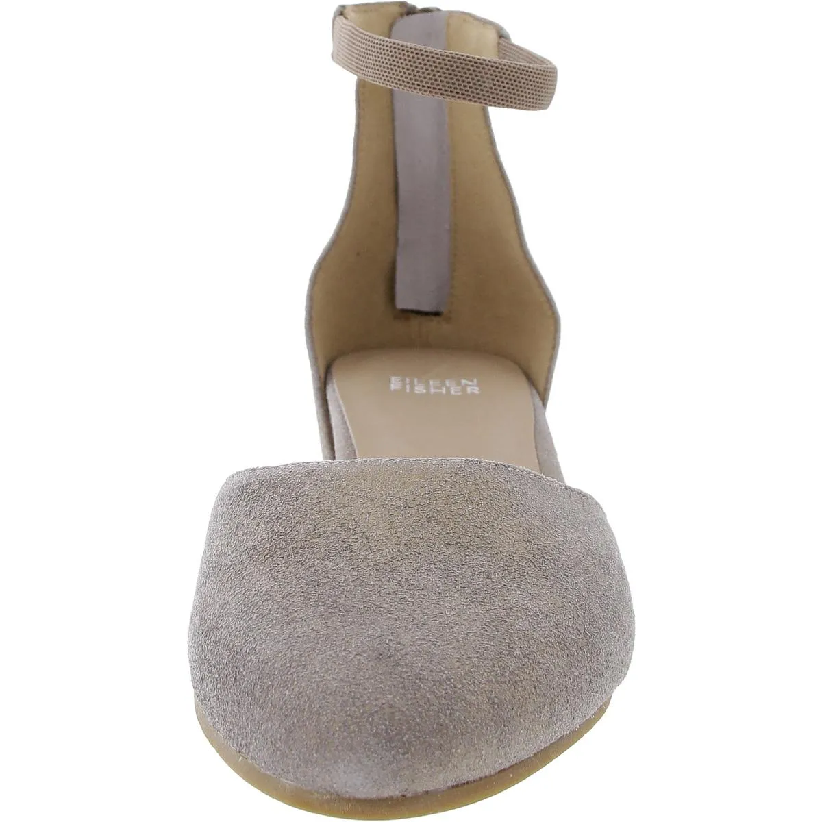 Womens Covered Wedge Metallic Ankle Strap