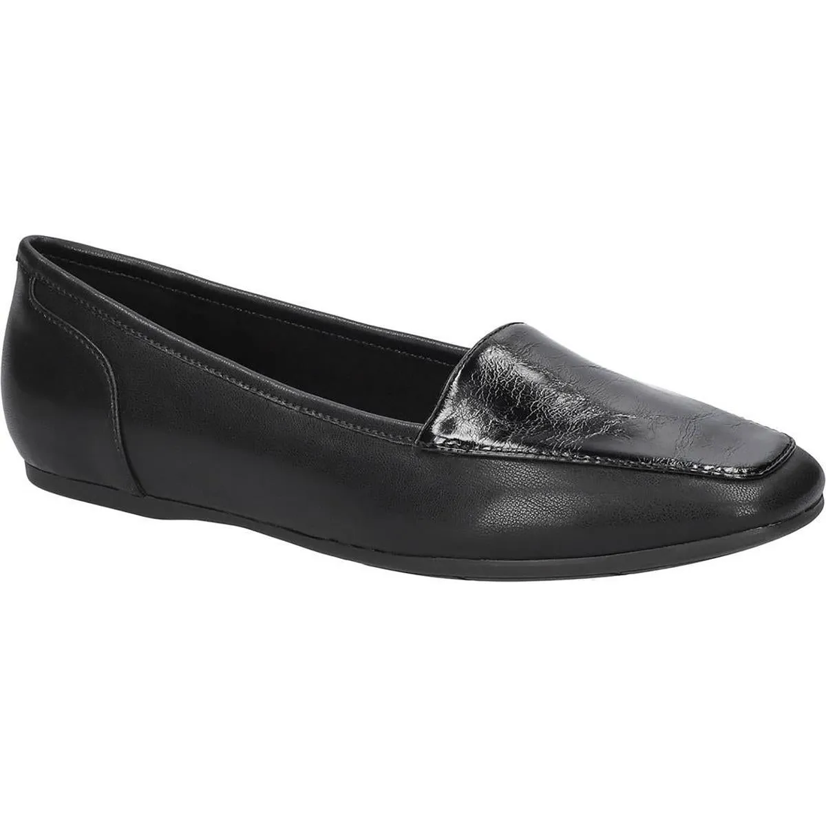 Womens Crackle Faux Leather Loafers