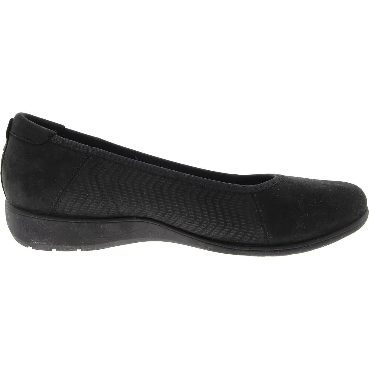 Womens Cushioned Footbed Faux Leather Ballet Flats