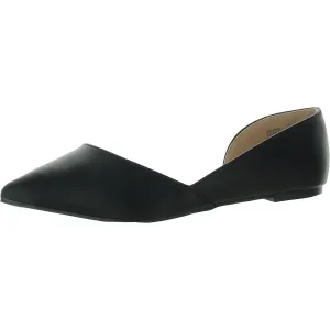 Womens Cut-Out Faux Leather D'Orsay