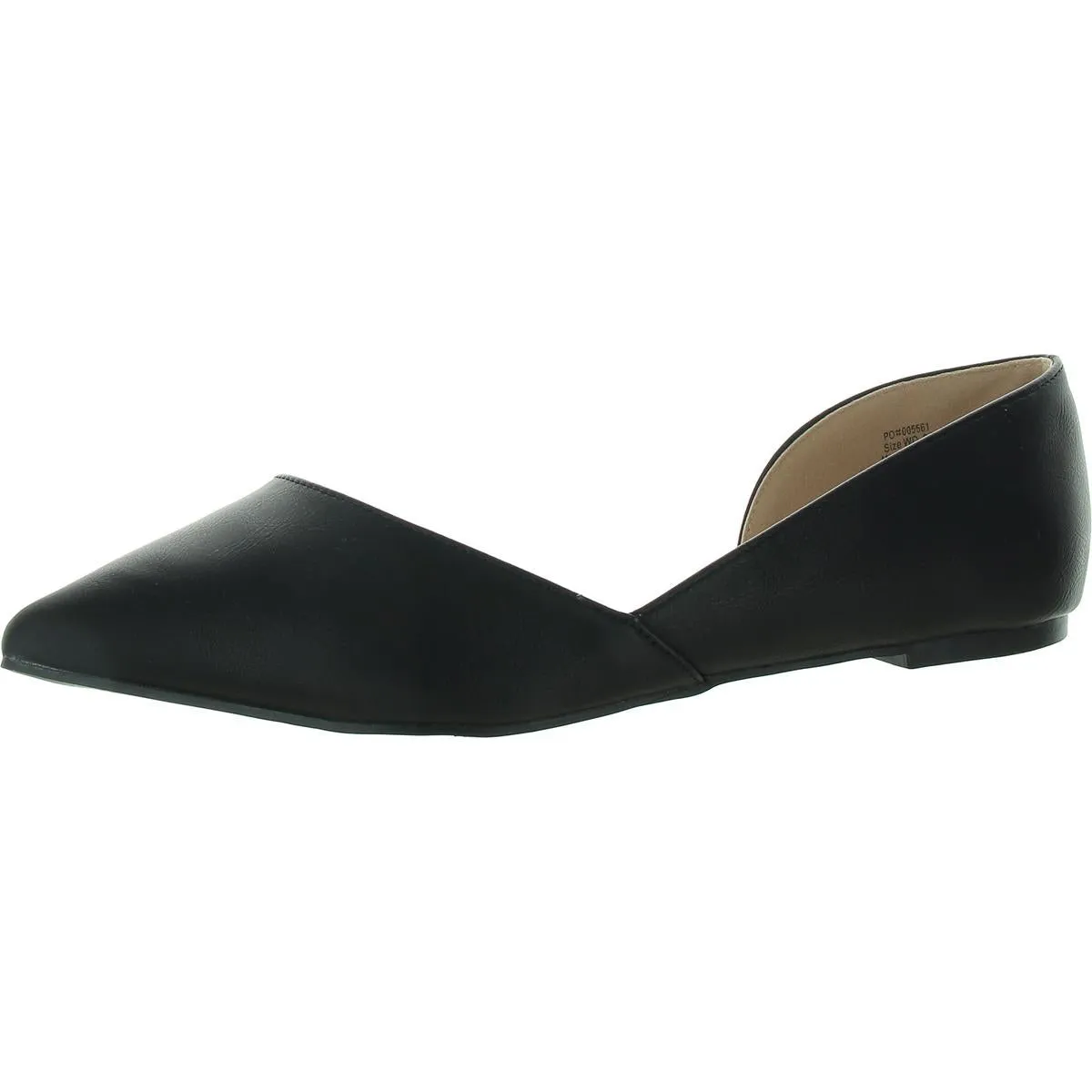 Womens Cut-Out Faux Leather D'Orsay