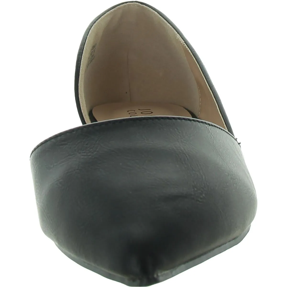 Womens Cut-Out Faux Leather D'Orsay