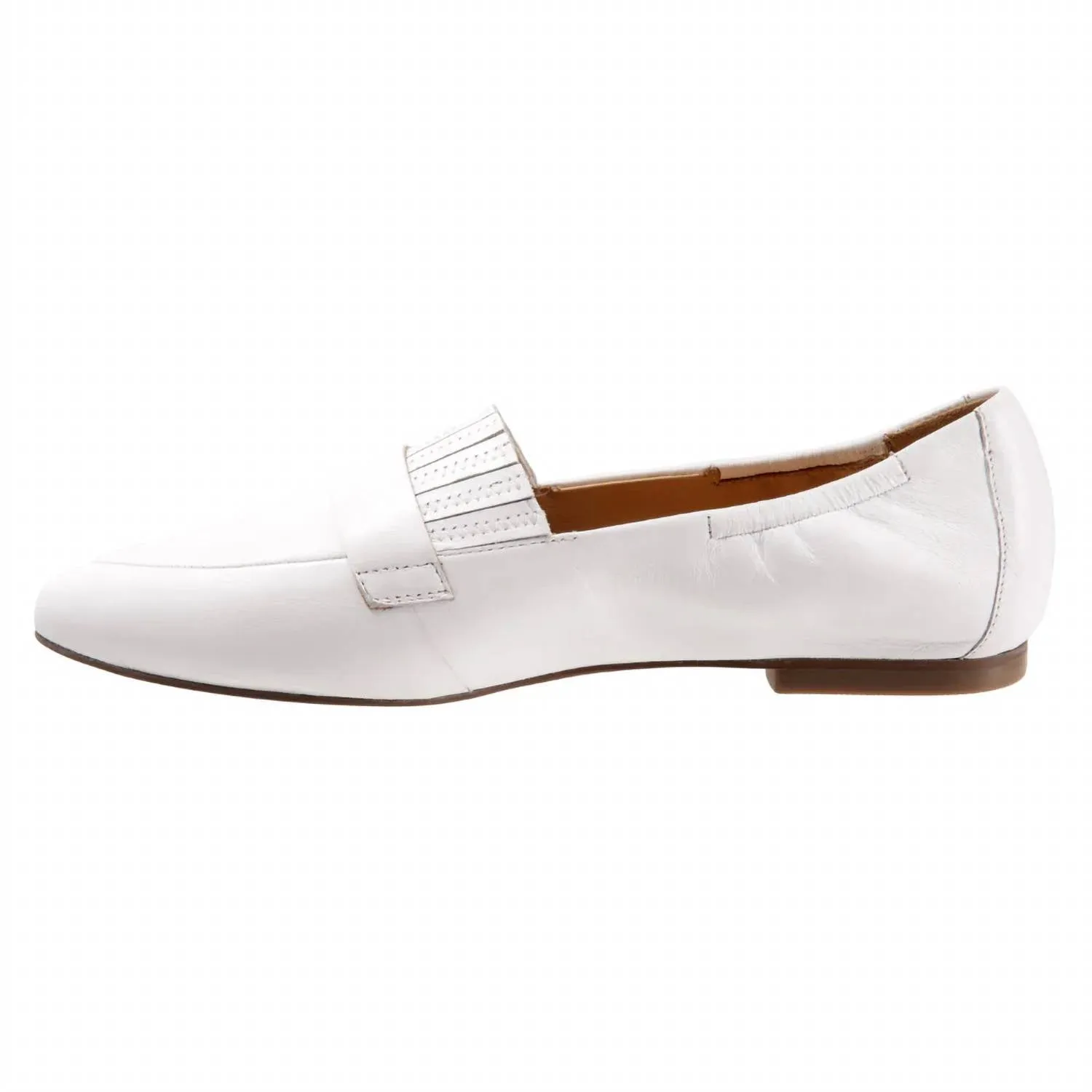 Women's Emotion Leather Slip-On Shoes In White