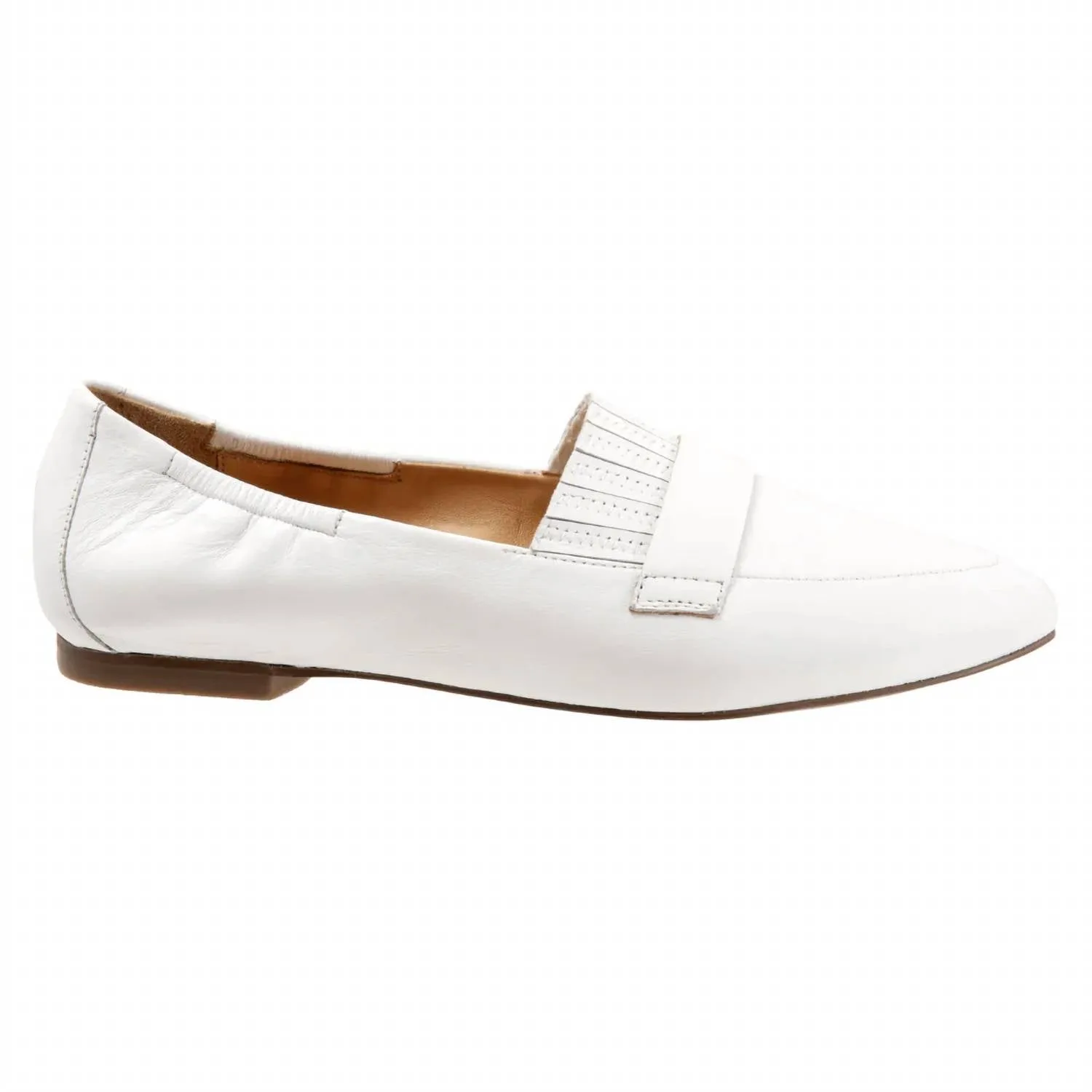 Women's Emotion Leather Slip-On Shoes In White