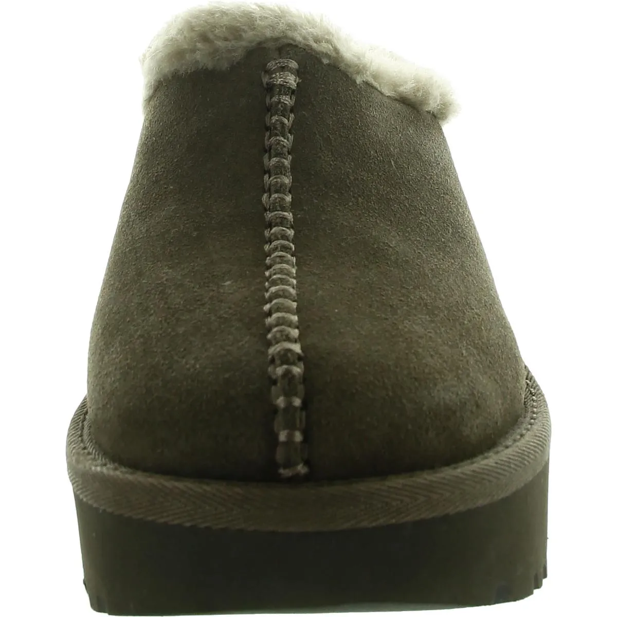 Womens Faux Fur Lined Leather Clogs