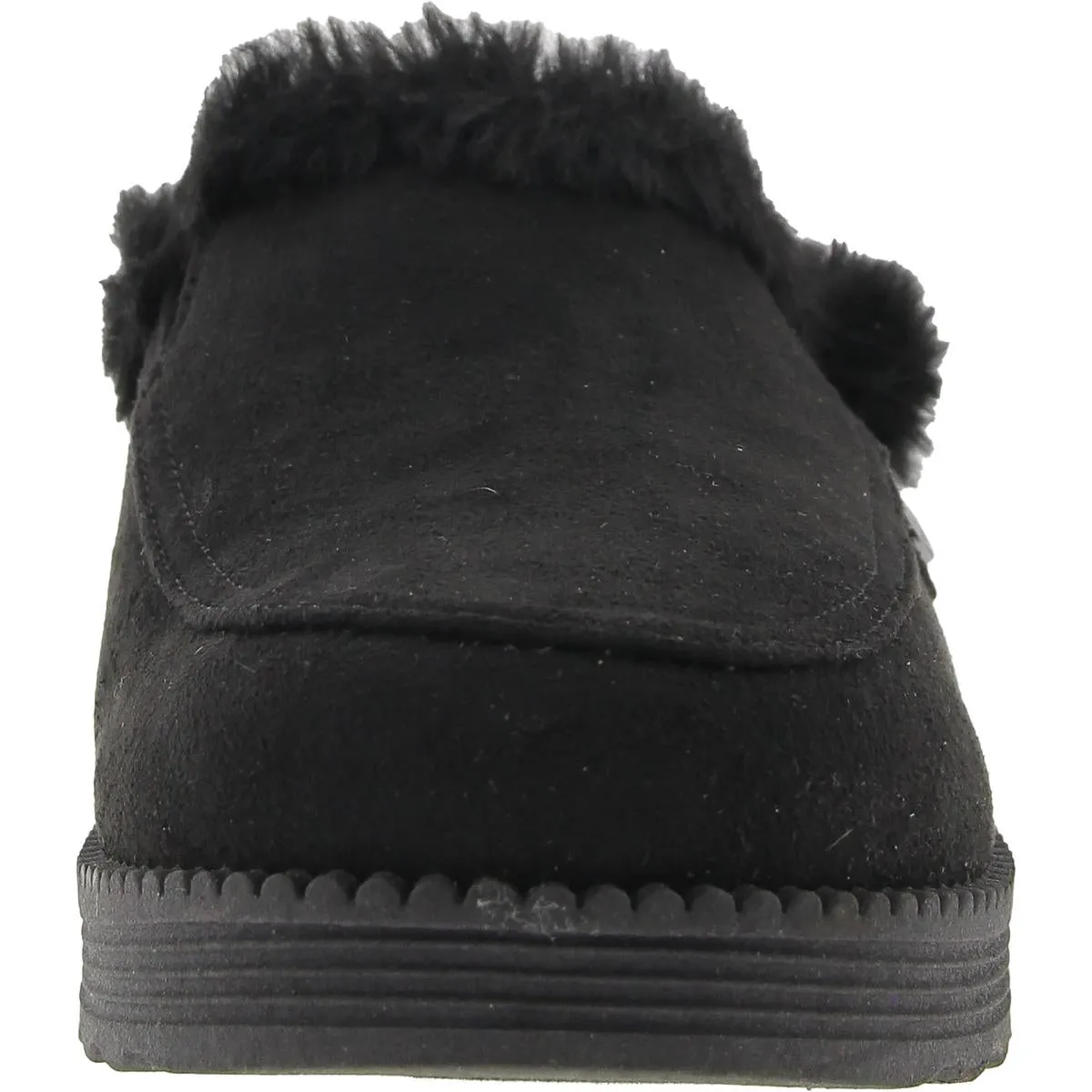 Womens Faux Fur Lined Vegan Suede  Clogs
