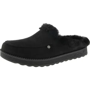 Womens Faux Fur Lined Vegan Suede  Clogs