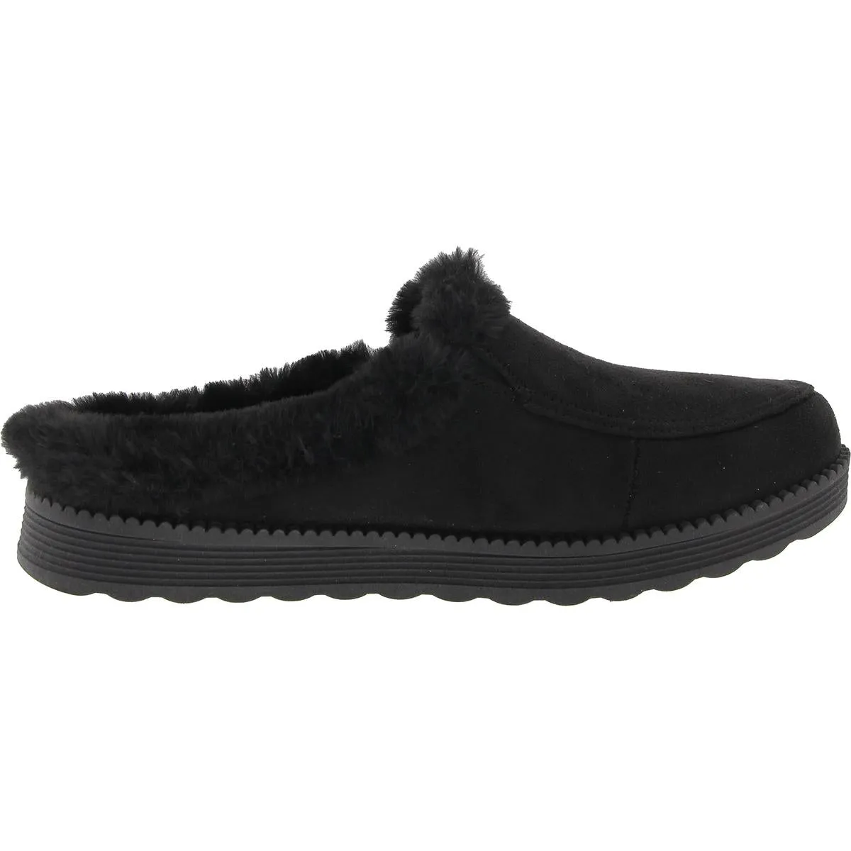 Womens Faux Fur Lined Vegan Suede  Clogs