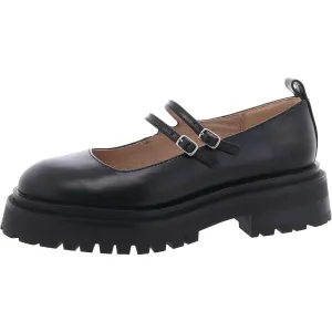 Womens Faux Leather Buckle Mary Janes