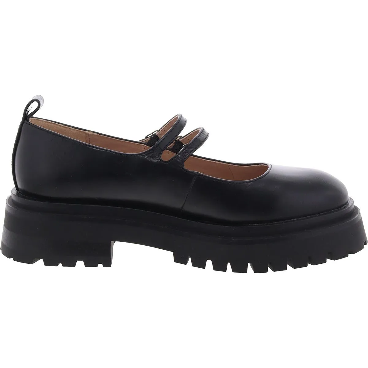Womens Faux Leather Buckle Mary Janes