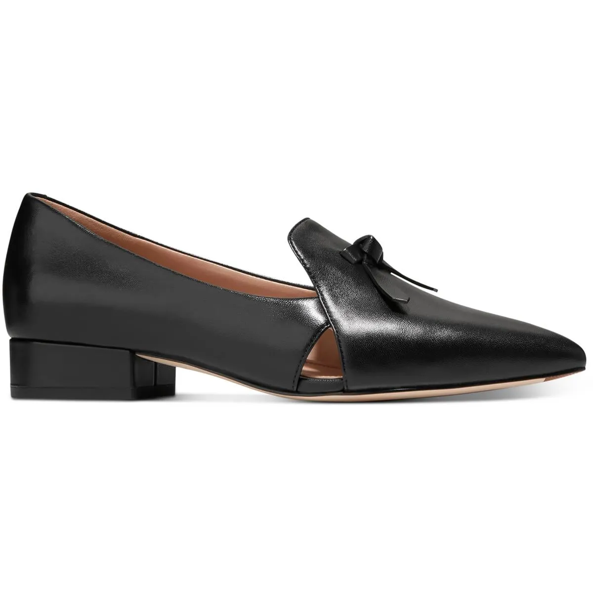 Womens Faux Leather Cut-Out Loafers
