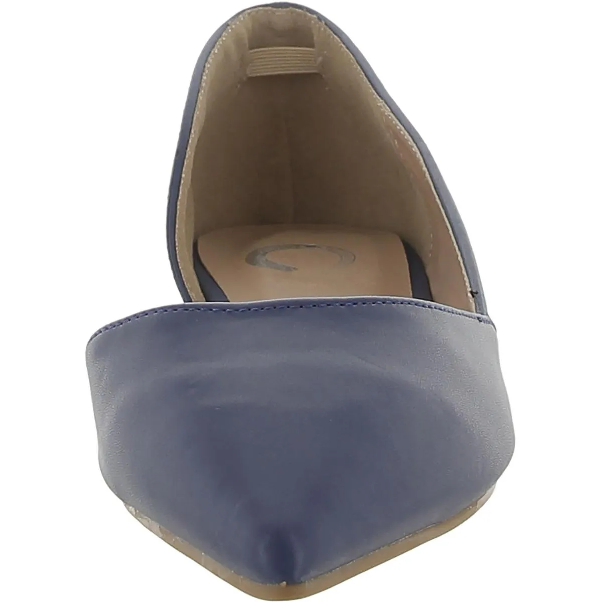 Womens Faux Leather Slip On Flat Shoes