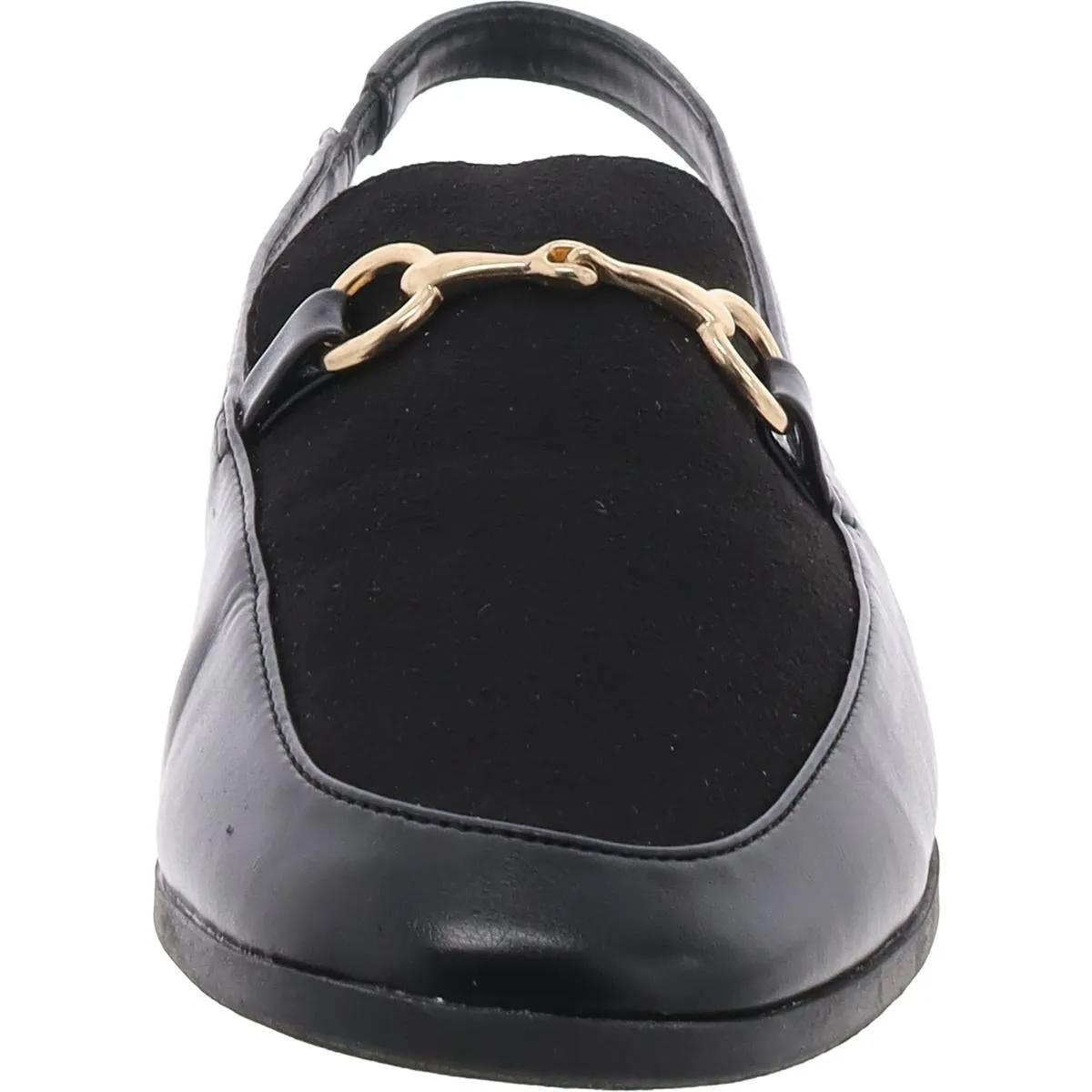Womens Faux Suede Embellished Mules
