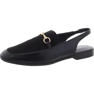 Womens Faux Suede Embellished Mules