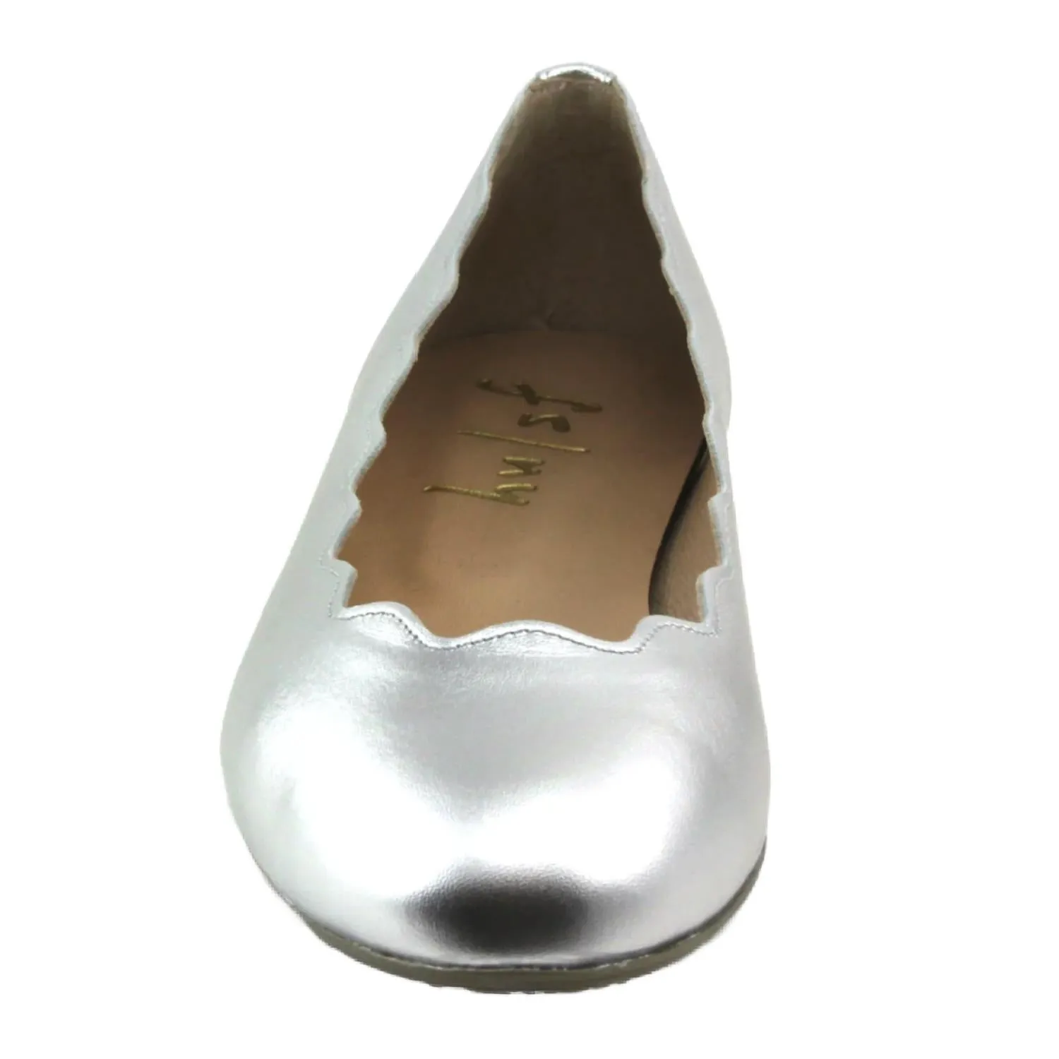 Women's Jigsaw Flats In Silver Metallic