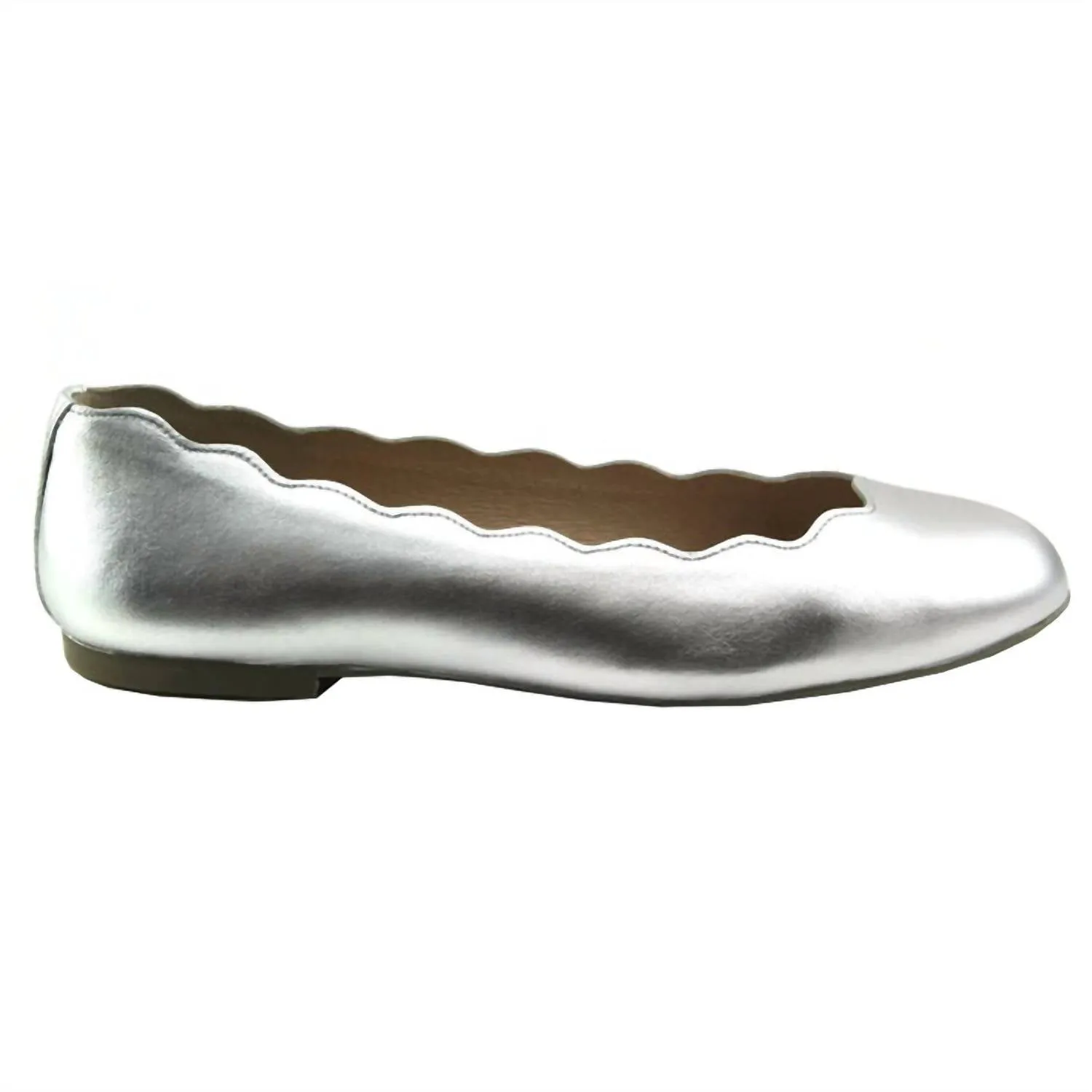 Women's Jigsaw Flats In Silver Metallic