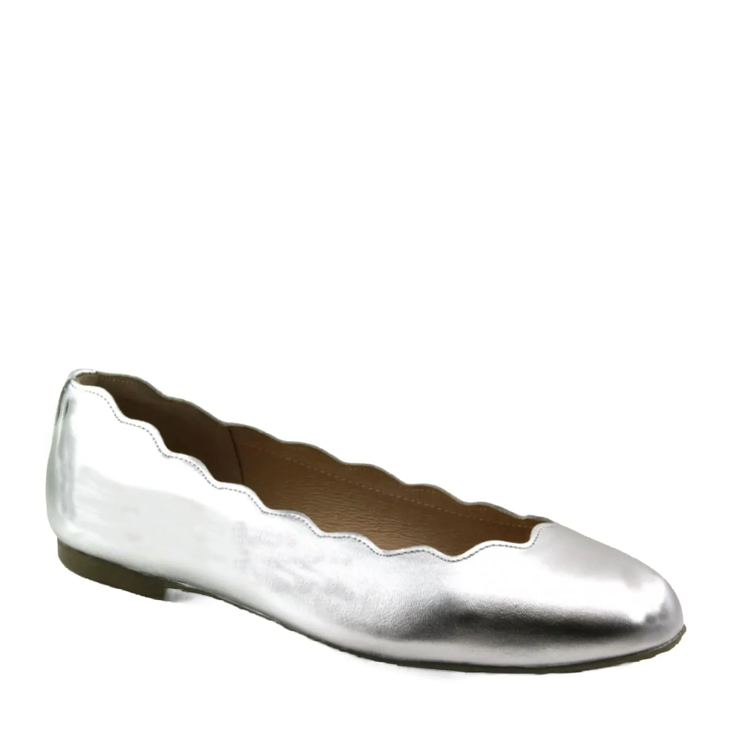 Women's Jigsaw Flats In Silver Metallic
