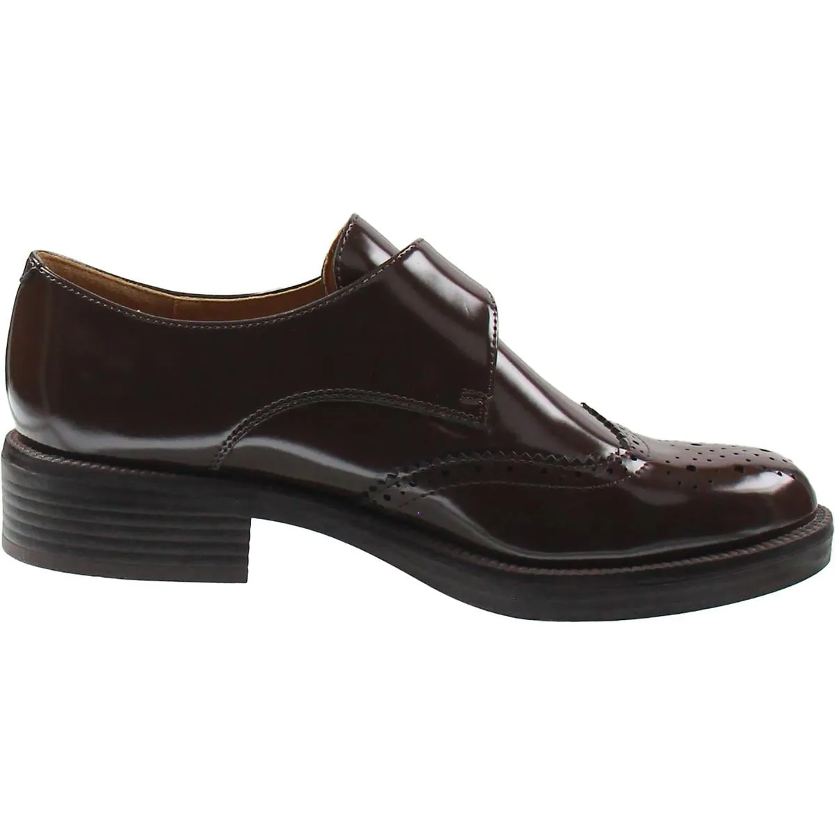 Womens Lace-Up Faux Leather Loafers
