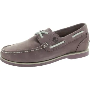Womens Lace-Up Nubuck Boat Shoes