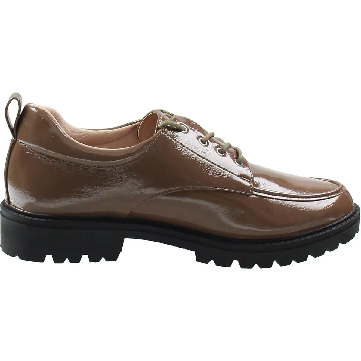 Womens Lace-Up Patent Oxfords