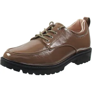 Womens Lace-Up Patent Oxfords