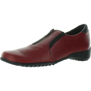 Womens Laceless Faux Leather Flat Shoes