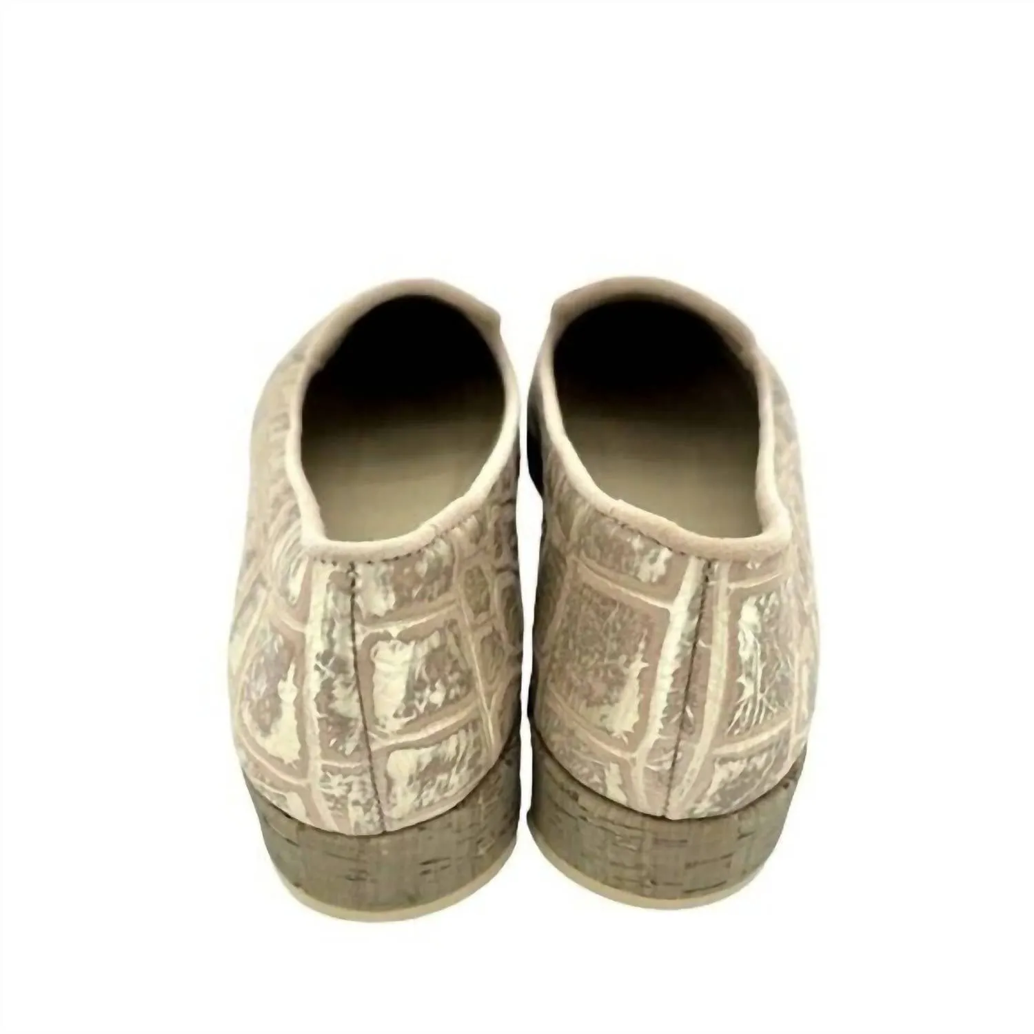 Women's Leather Loafer Flats In Tan