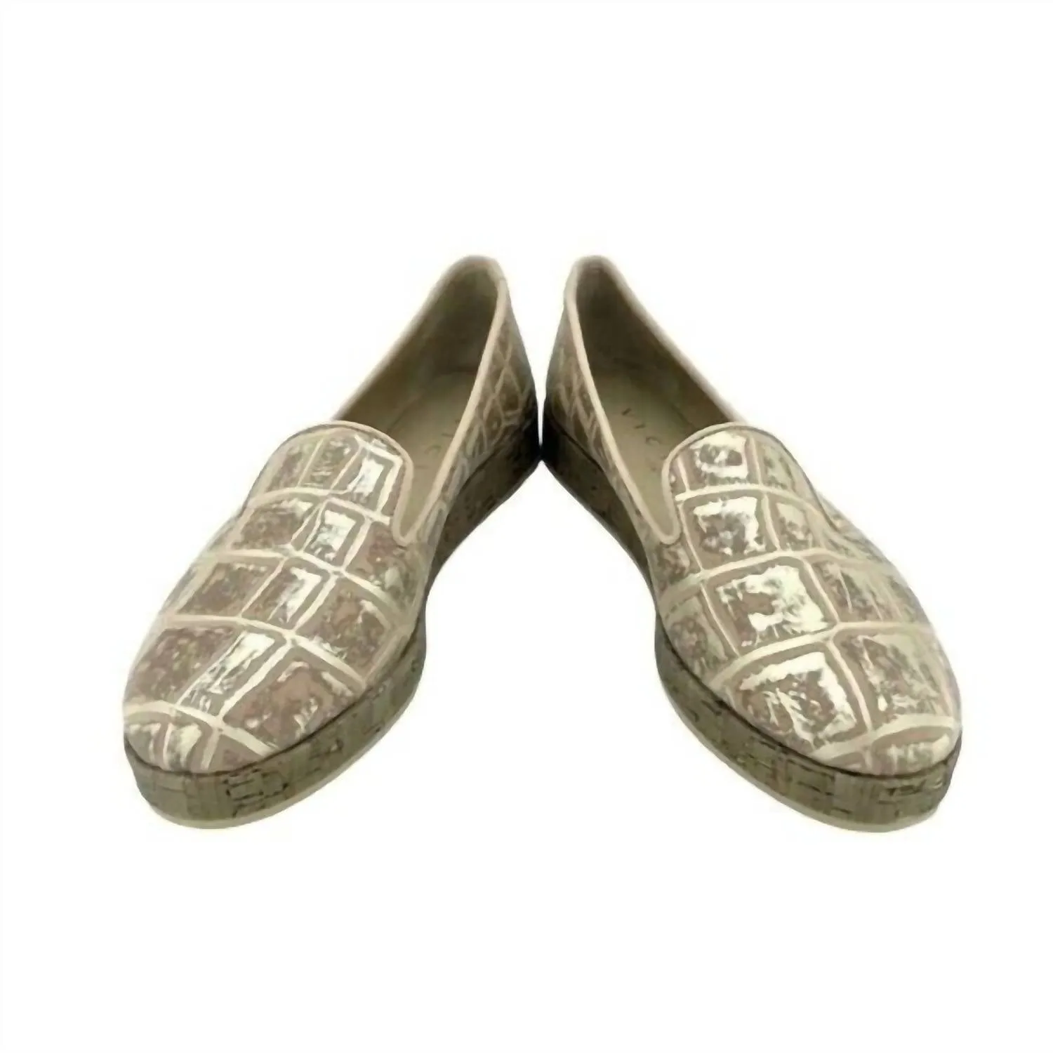 Women's Leather Loafer Flats In Tan