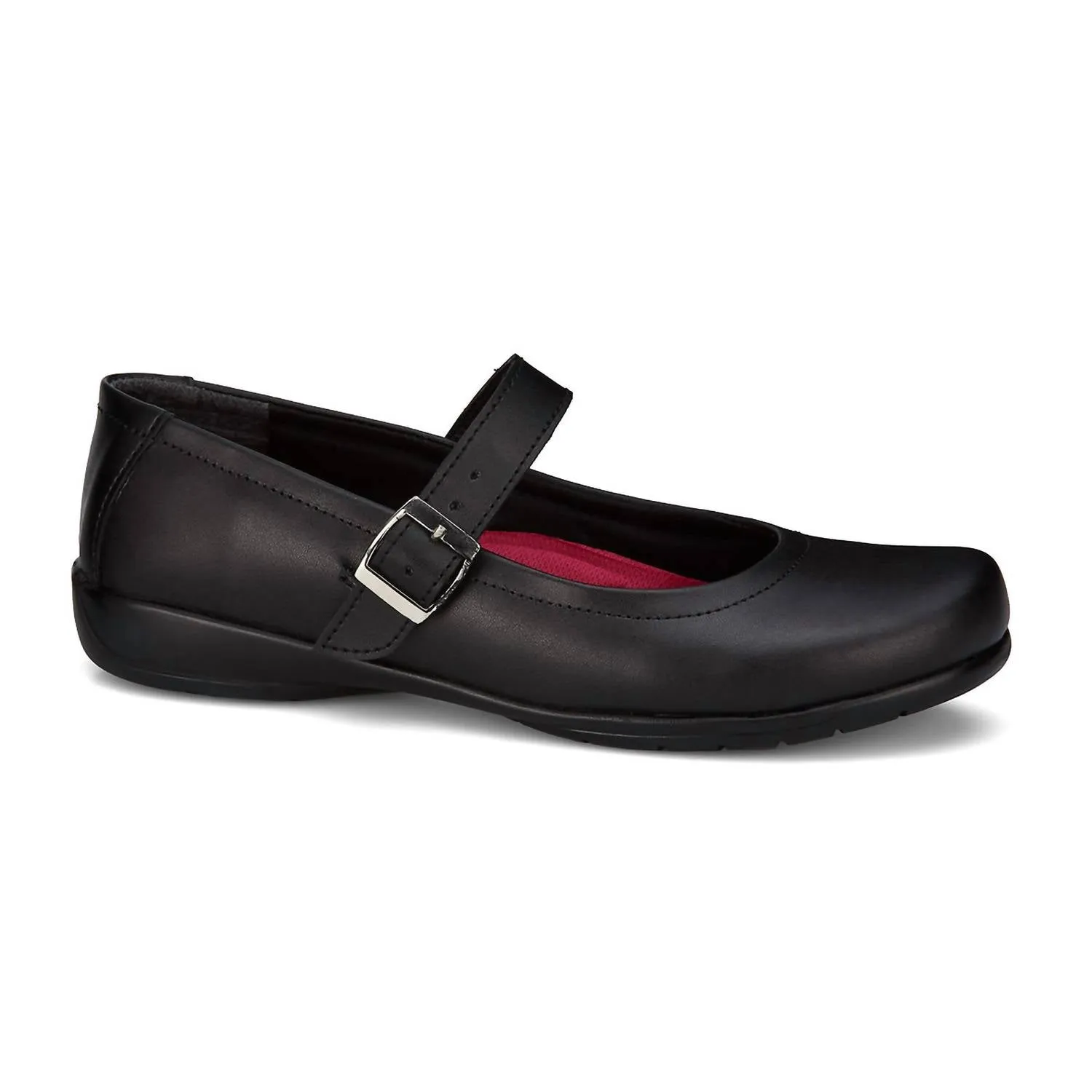Women's Leather Mary Jane Shoes In Black