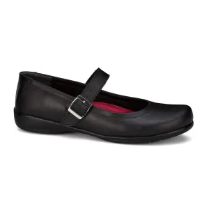 Women's Leather Mary Jane Shoes In Black