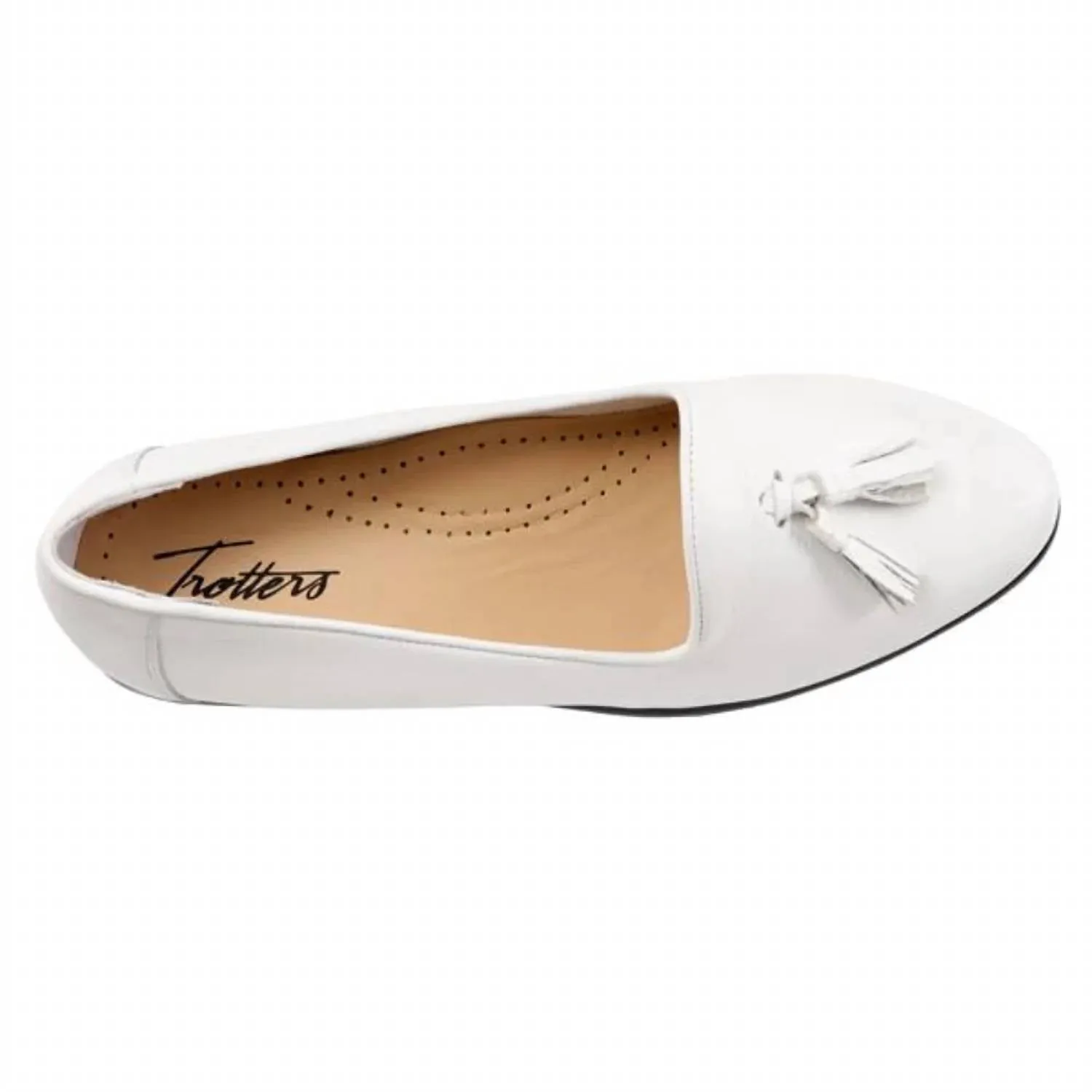 Women's Liz Tassel Leather Loafer In White