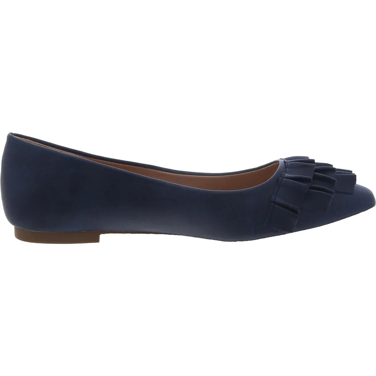 Womens Man Made Pointed Toe Ballet Flats