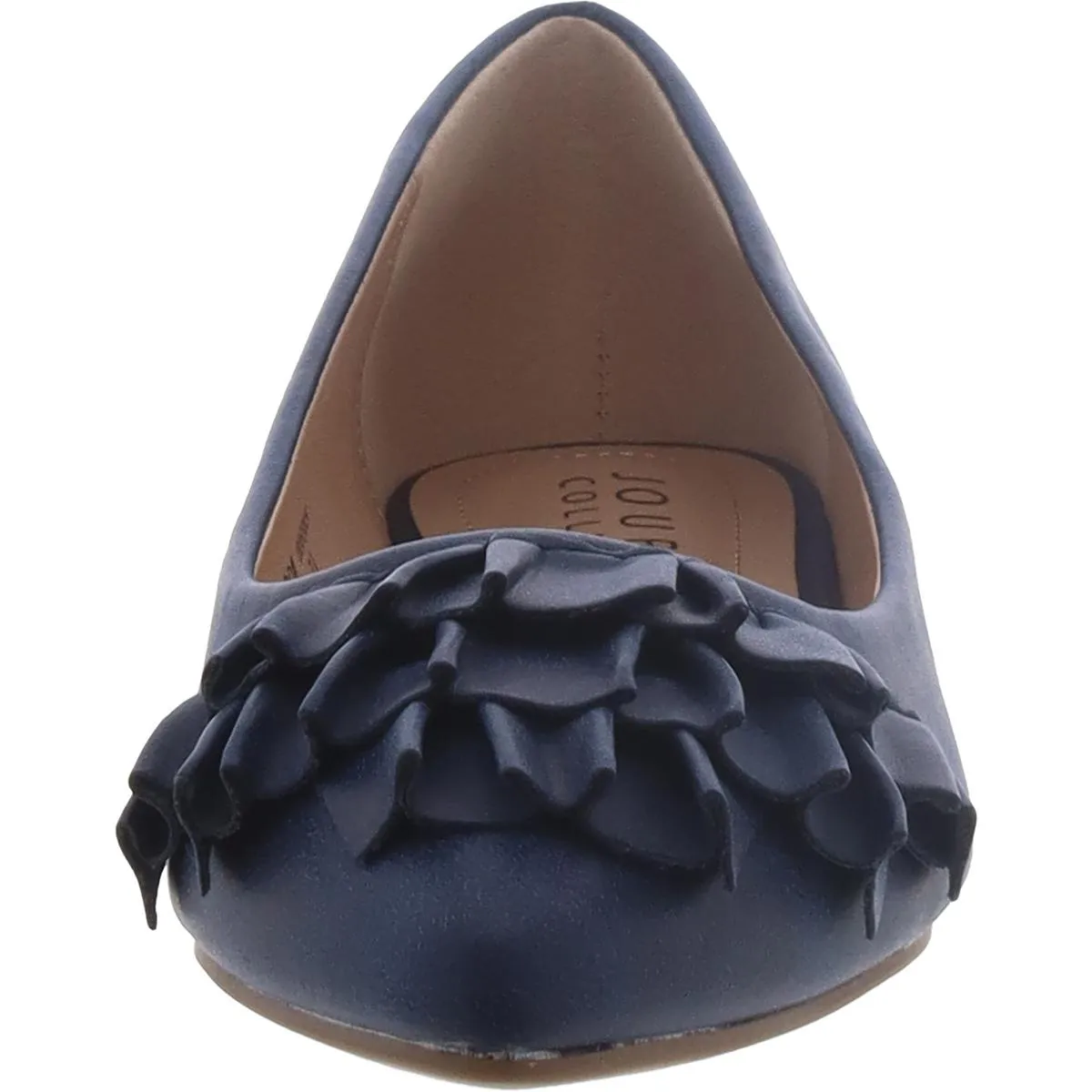 Womens Man Made Pointed Toe Ballet Flats