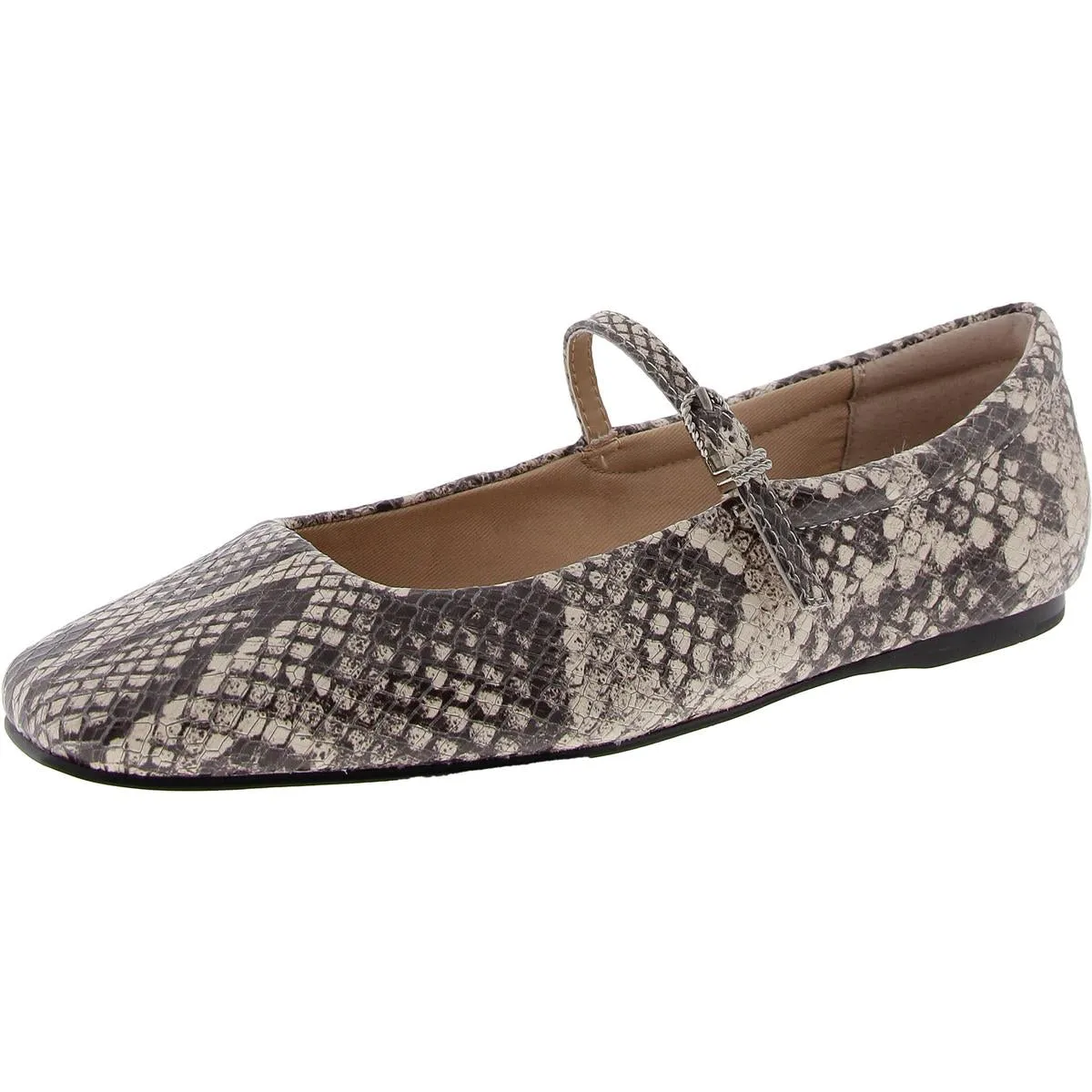 Womens Metallic Leather Ballet Flats