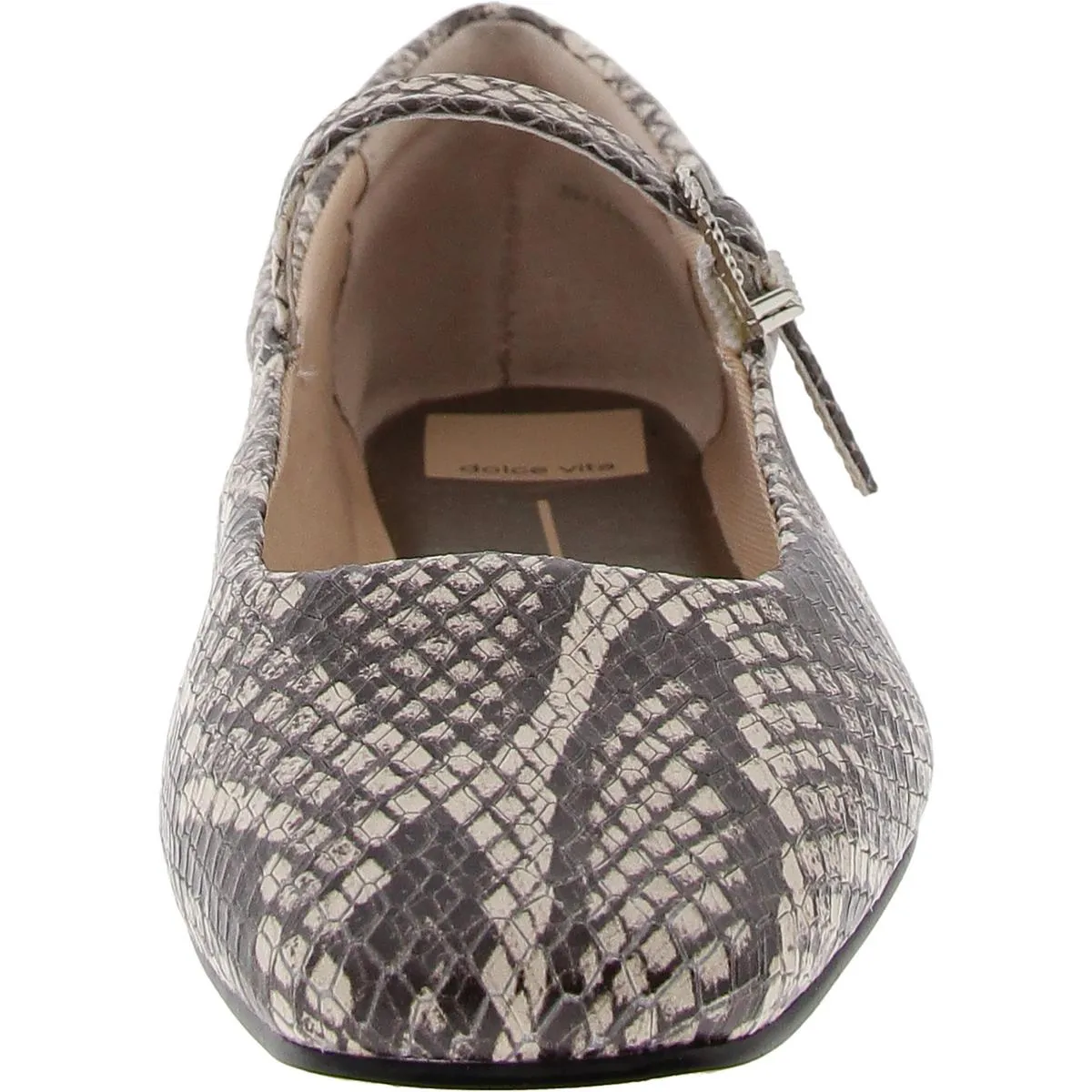Womens Metallic Leather Ballet Flats