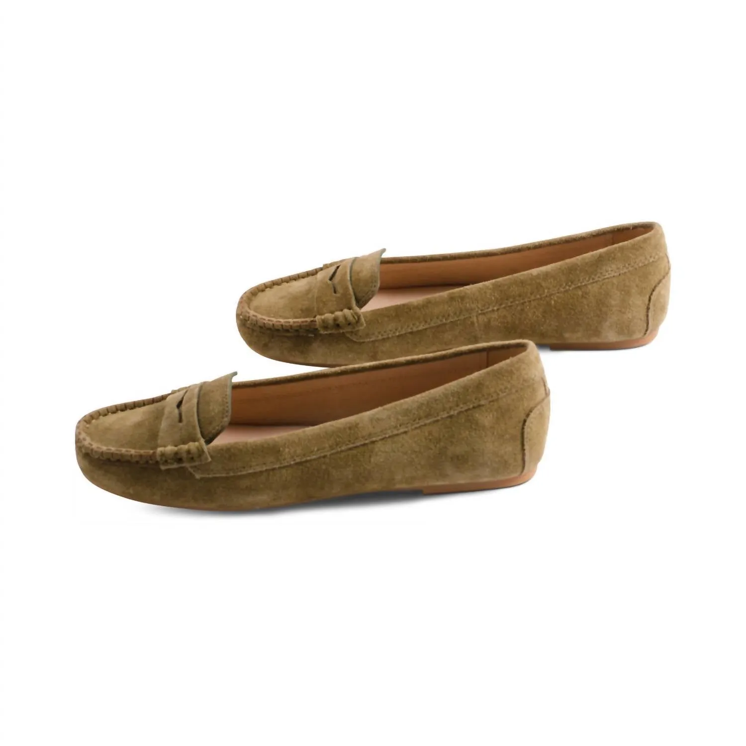 Women's Meyers Suede Flats In Moss