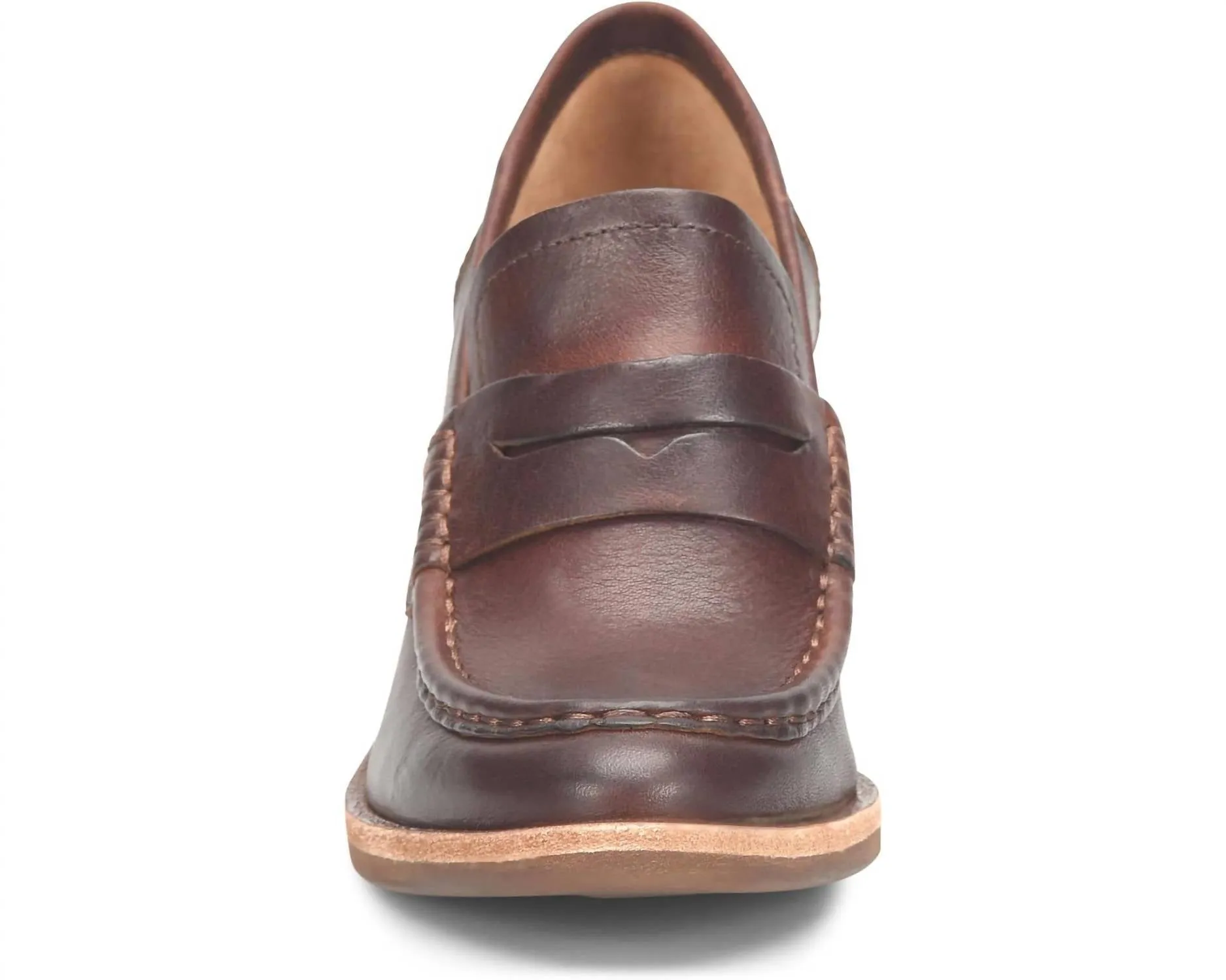 Women's Modest Healed Loafer - Medium In Tan