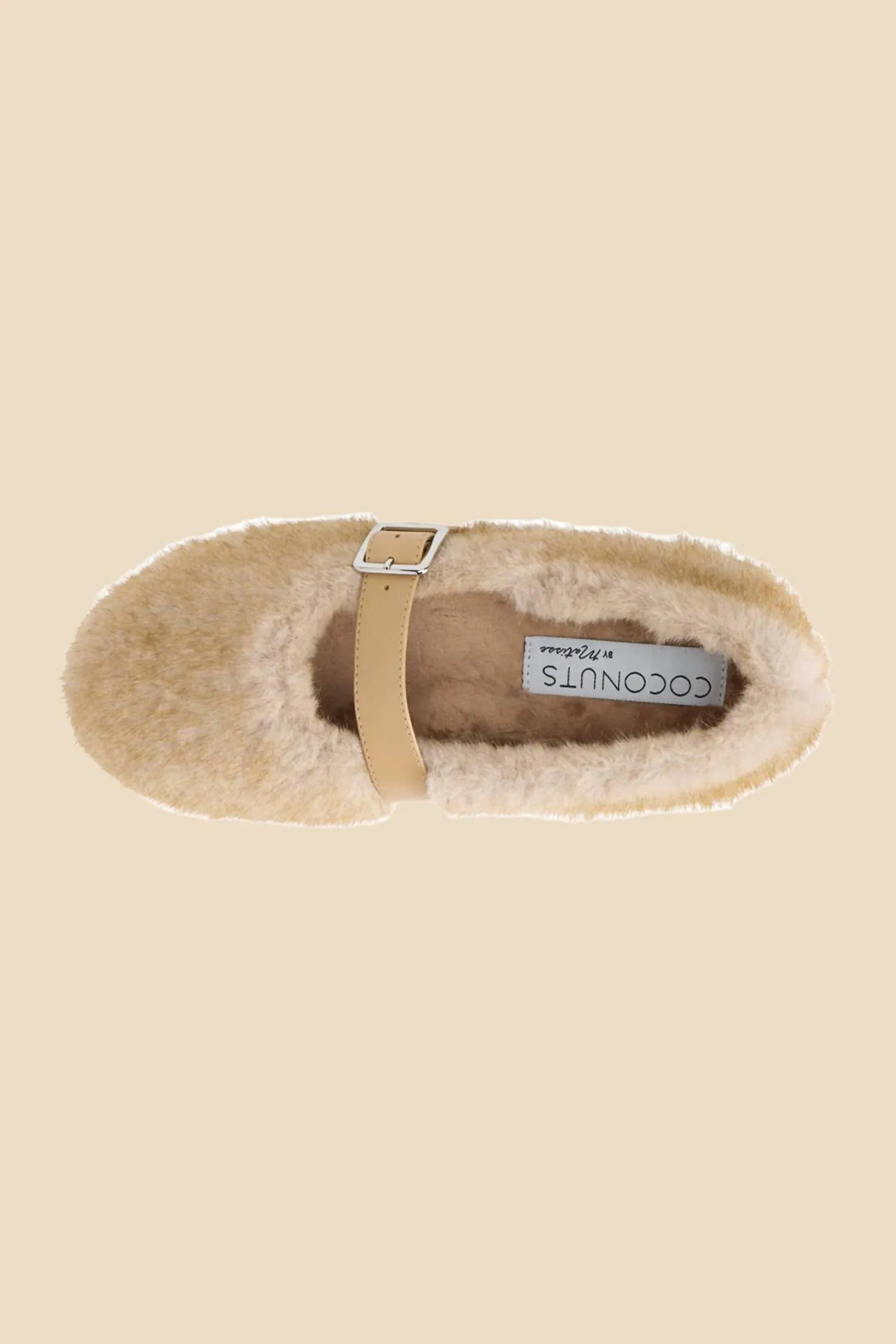 Women's Nome Furry Mary Jane Flats In Natural