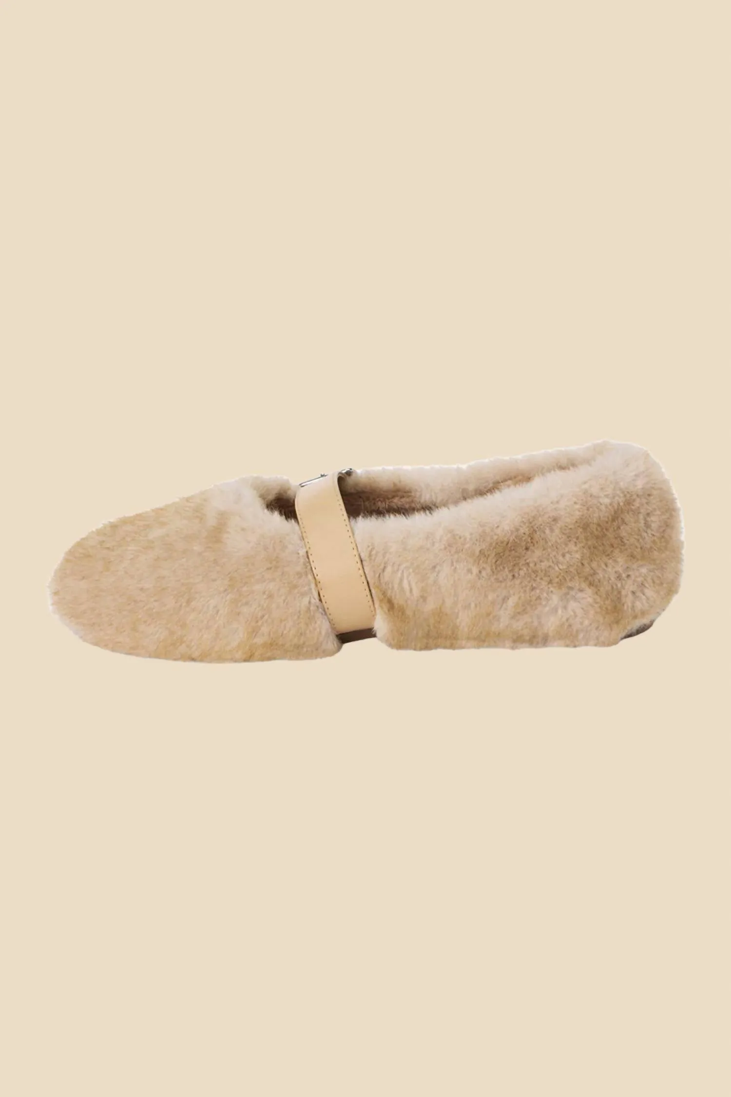 Women's Nome Furry Mary Jane Flats In Natural