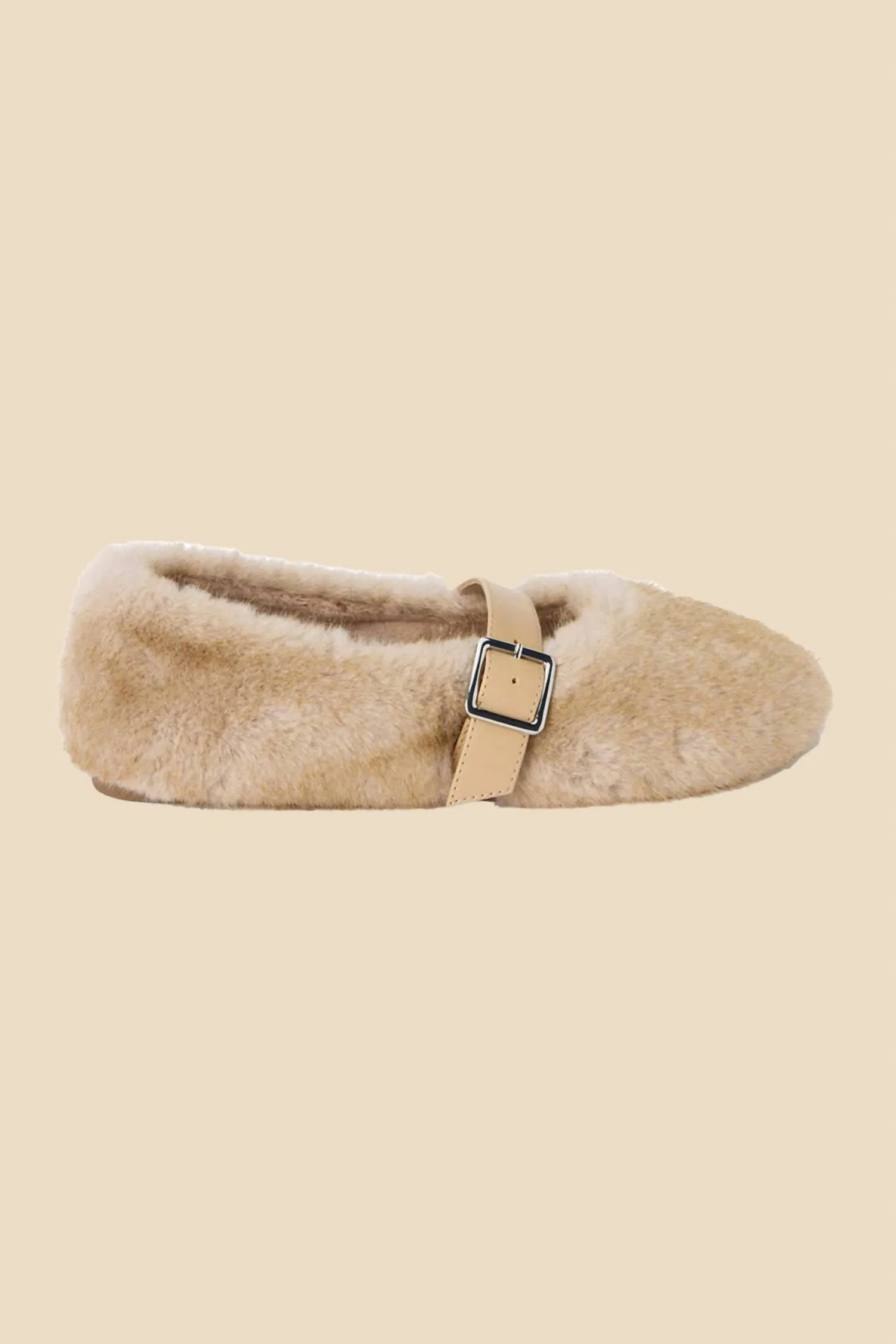 Women's Nome Furry Mary Jane Flats In Natural