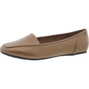 Womens Padded Insole Faux Leather Loafers