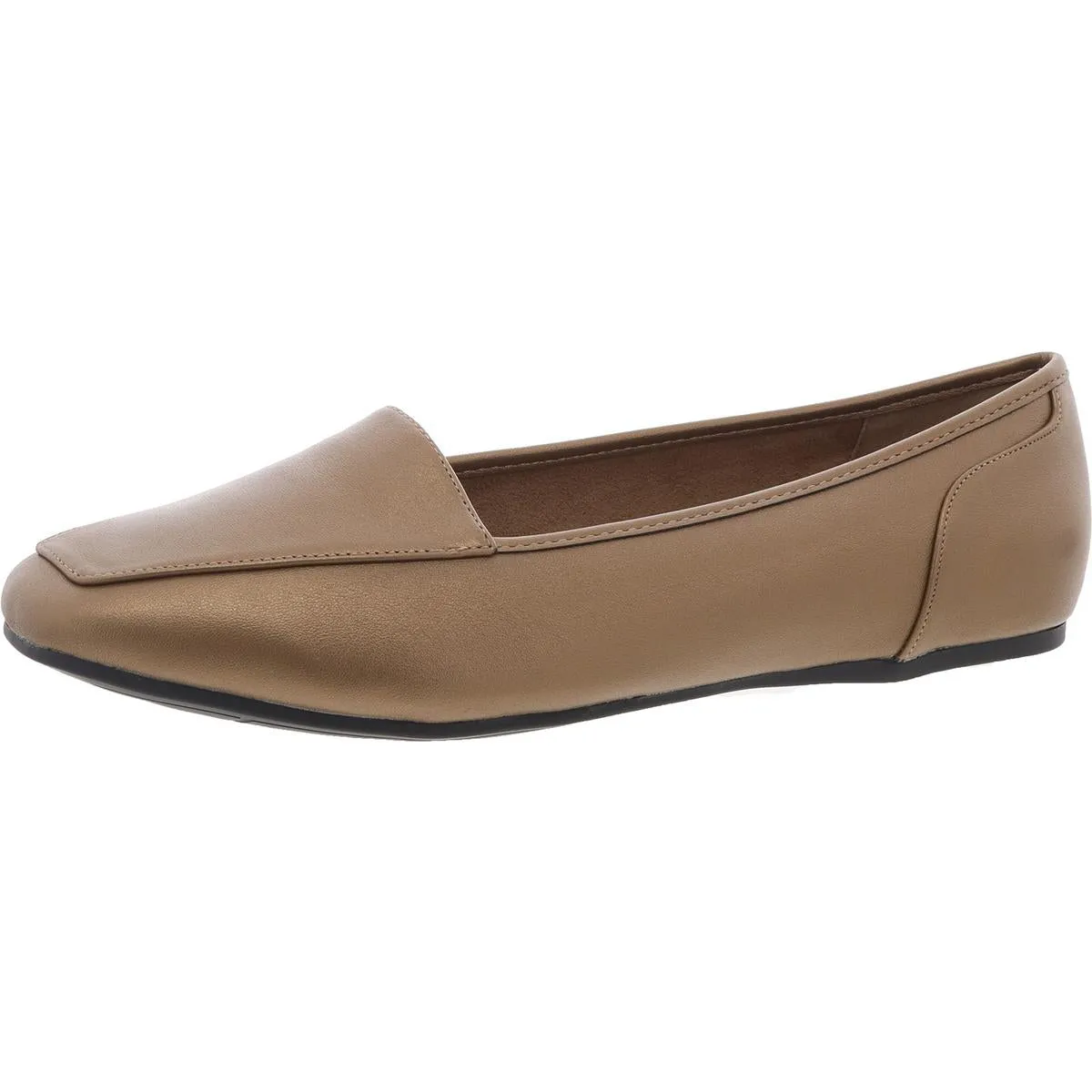 Womens Padded Insole Faux Leather Loafers