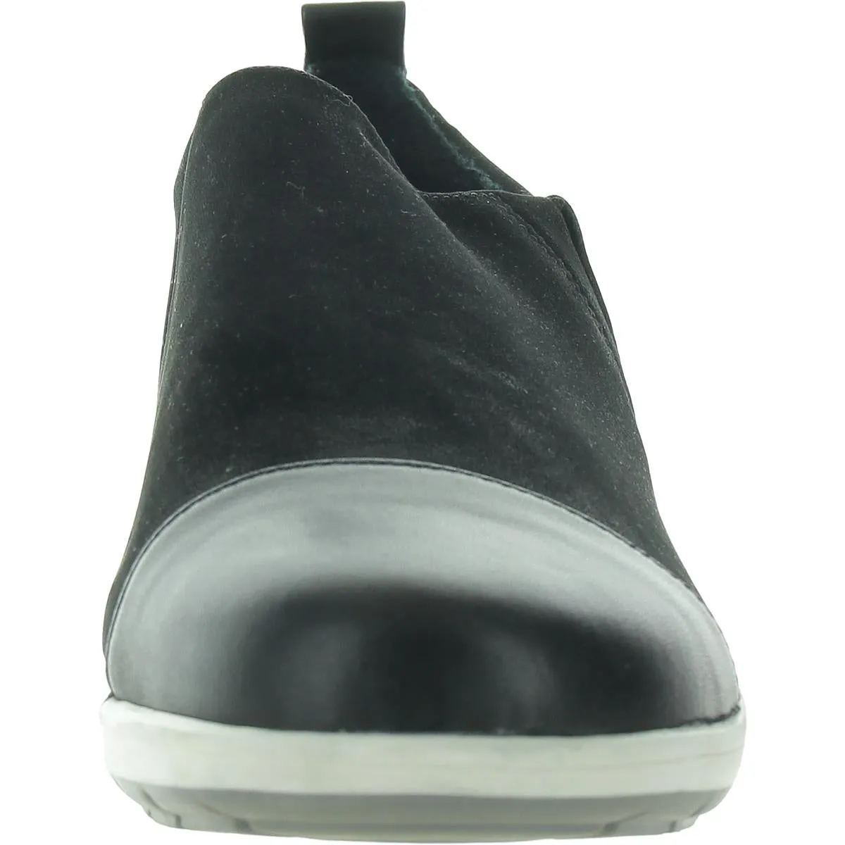 Womens Padded Insole Leather Slip-On Sneakers