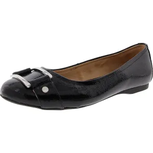 Womens Patent Slip-On Ballet Flats
