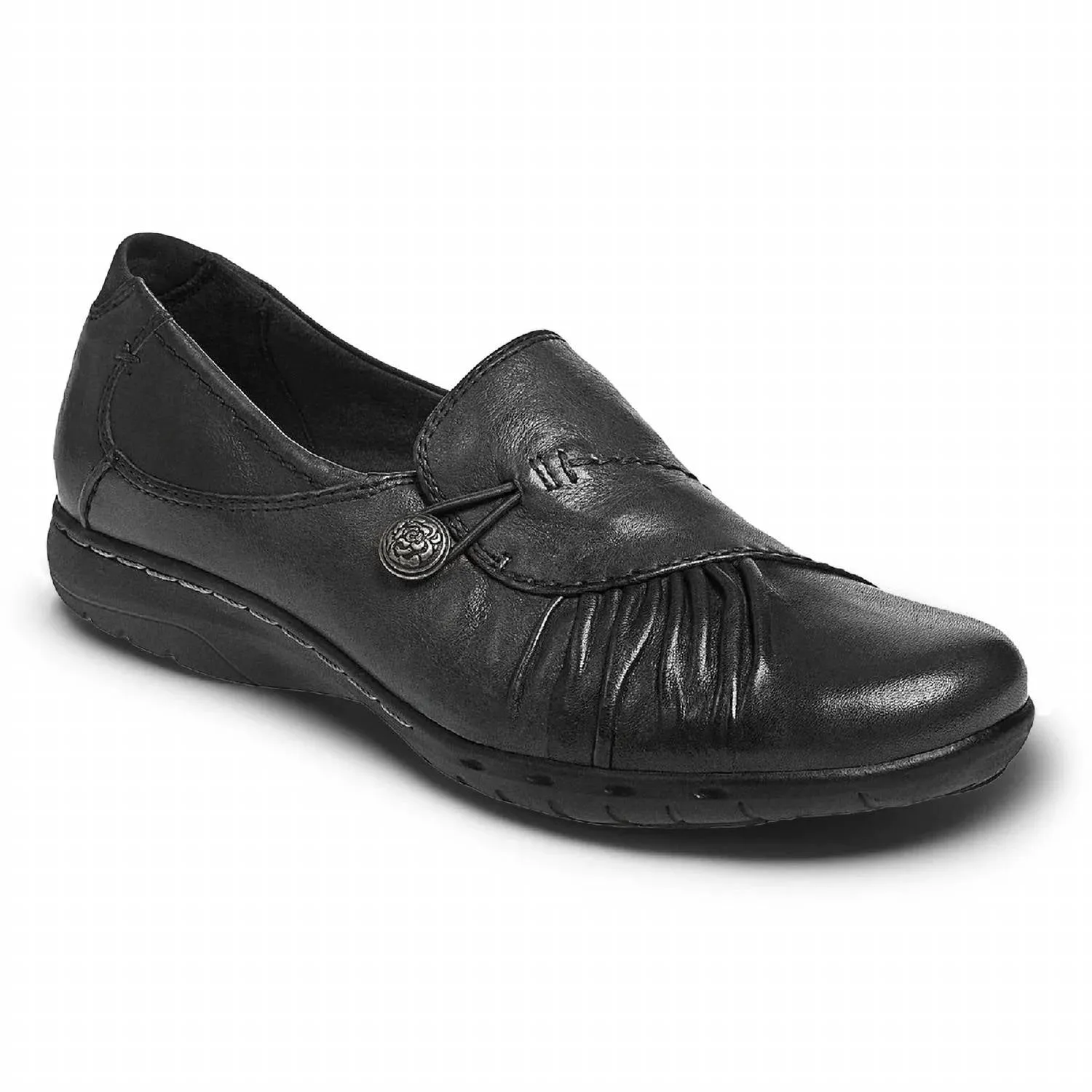 Women's Paulette Slip On Leather Shoes In Black