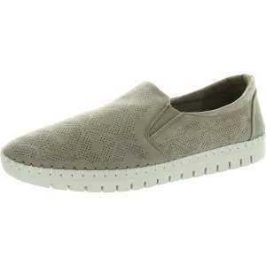 Womens Perforated Leather Flat Shoes