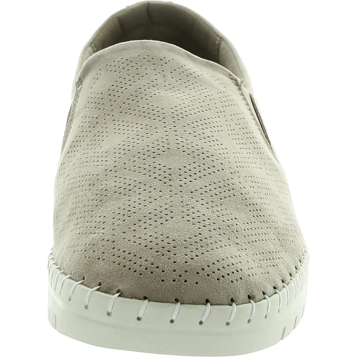 Womens Perforated Leather Flat Shoes