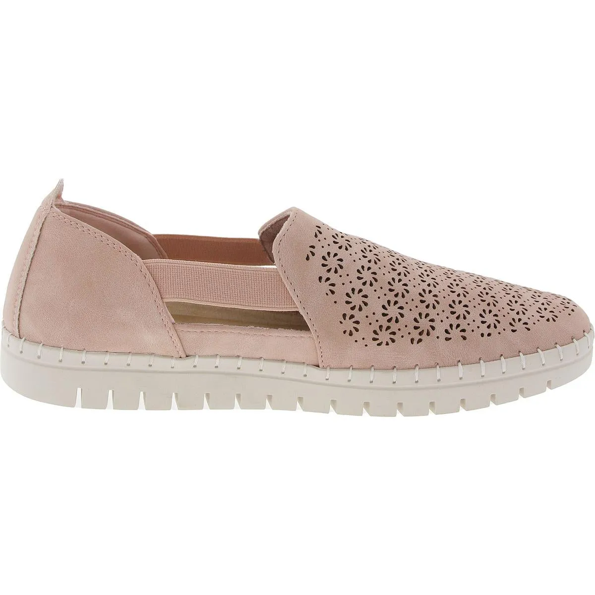 Womens Perforated Man Made Flat Shoes